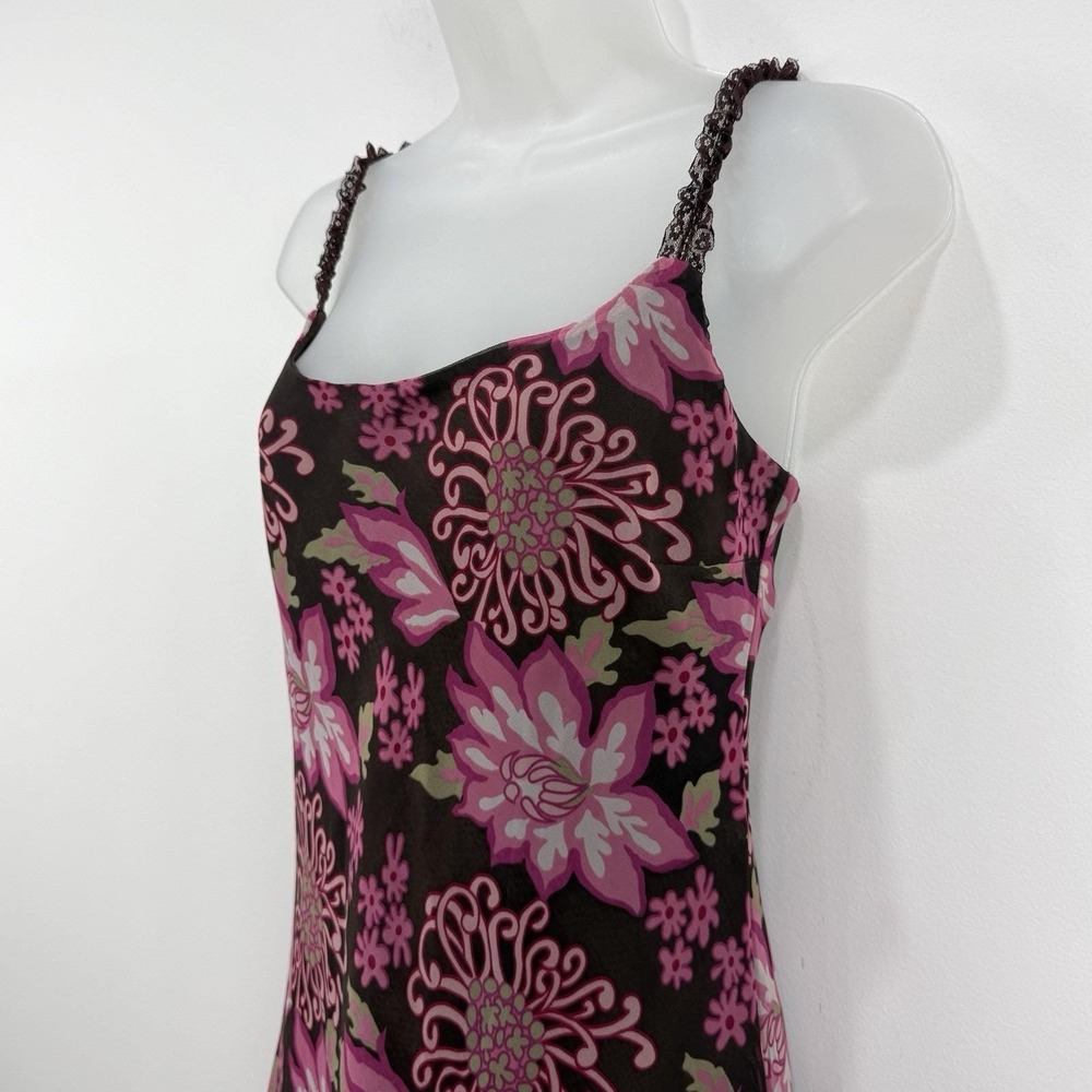 VTG Y2K Believe Fairy Grunge Dress Womens 6 Floral Ruffle Whimsigoth Dainty Midi
